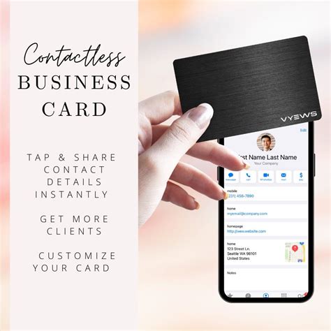 tap business card on phone